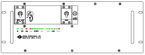 ETI0001-1253 Rugged MilSpec UPS Standard Front Panel Layout