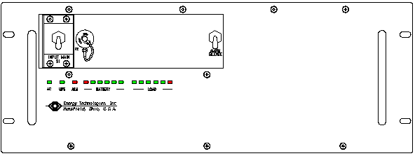 ETI0001-1255 Rugged MilSpec UPS Standard Front Panel Layout