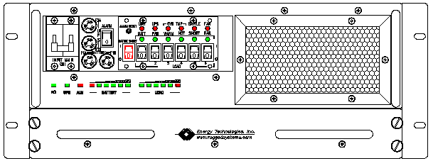 P/N: ETI0001-1455  Rugged MilSpec UPS and PDU Standard Front 