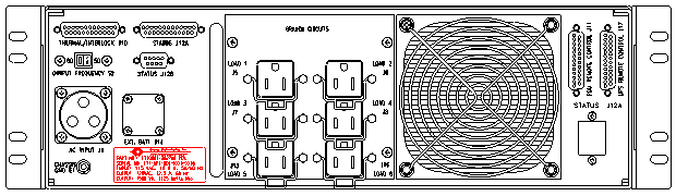 P/N: ETI0001-2227 Rugged MilSpec UPS Standard Rear Panel Layout 